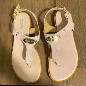 Michael Kors thong sandals, light pink, size 6